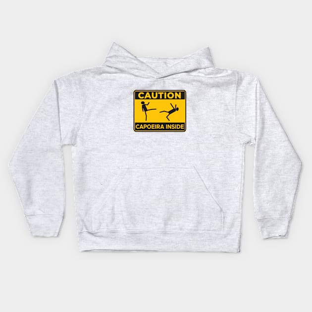 caution: capoeira inside Kids Hoodie by incantia